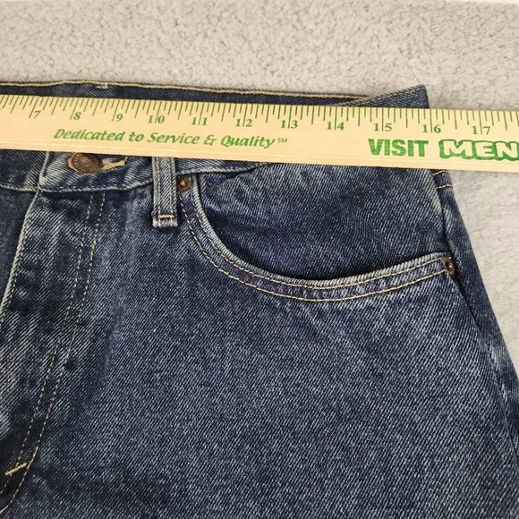 Magellan Jeans Mens 32x34 Blue Straight Denim Dark Wash Pants Outdoors Workwear - Picture 7 of 11